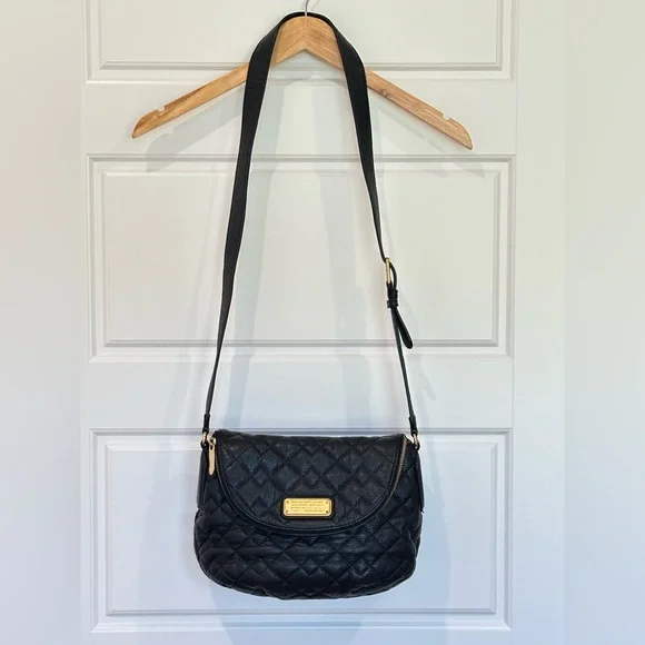 MARC BY MARC JACOBS Natasha Quilted Crossbody in Black Leather - Picture 1 of 10